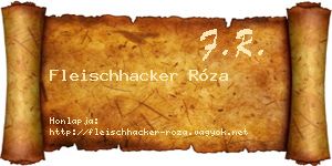 Fleischhacker Róza névjegykártya